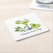 Margarita Private Party Kartonnen Onderzetters (Schuin)