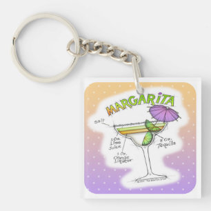 MARGARITA RECEPT COCKTAIL KUNST SLEUTELHANGER