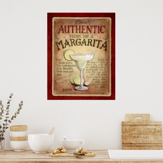 margarita recept poster (Keuken)