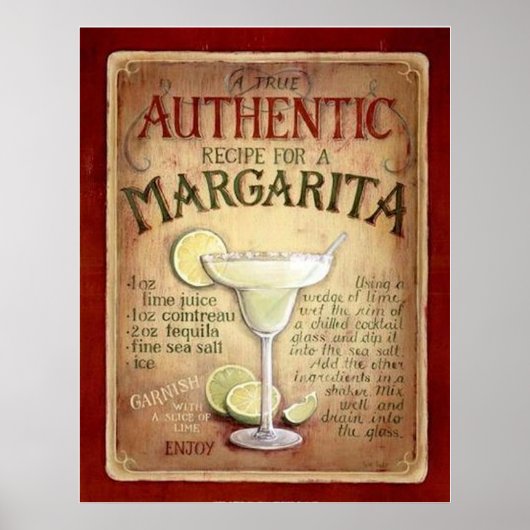 margarita recept poster (Voorkant)