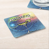 Margarita Recipe Blue Bar Kartonnen Onderzetters (Schuin)