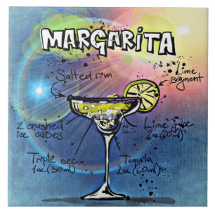 Margarita Recipe Blue Bar Tegeltje