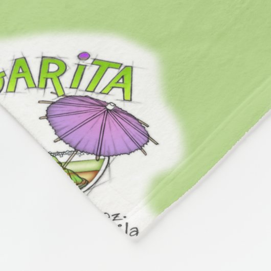 MARGARITA RECIPE COCKTAIL ART FLEECE DEKEN (Hoek)