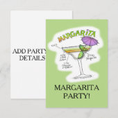 MARGARITA RECIPE COCKTAIL ART KAART (Voorkant / Achterkant)
