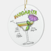 MARGARITA RECIPE COCKTAIL ART KERAMISCH ORNAMENT (Links)