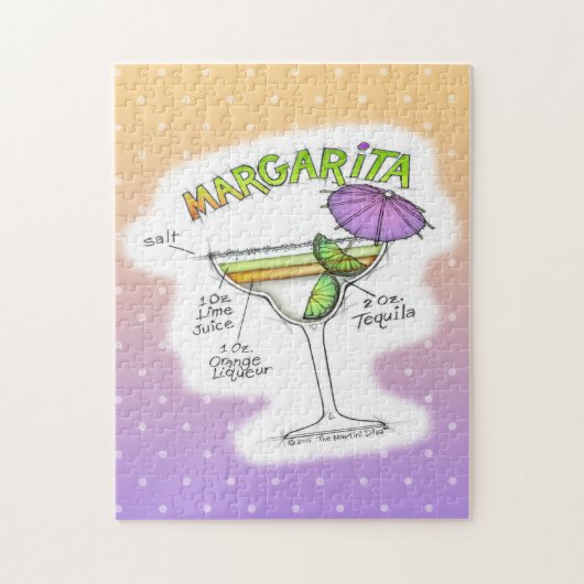 MARGARITA RECIPE COCKTAIL ART LEGPUZZEL (Verticaal)