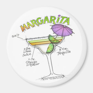 MARGARITA RECIPE COCKTAIL ART MAGNEET