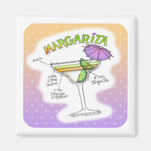MARGARITA RECIPE COCKTAIL ART MAGNEET