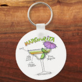 MARGARITA RECIPE COCKTAIL ART SLEUTELHANGER (Voorkant)