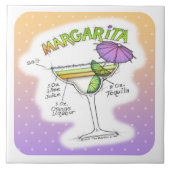 MARGARITA RECIPE COCKTAIL ART TEGELTJE (Voorkant)