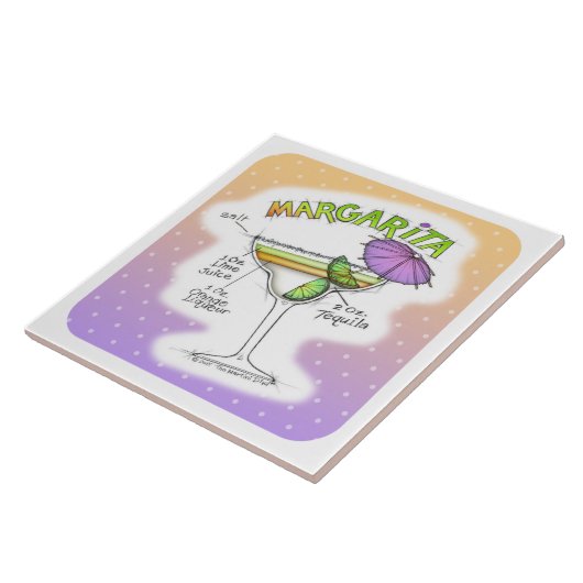 MARGARITA RECIPE COCKTAIL ART TEGELTJE (Zijkant)