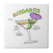 MARGARITA RECIPE COCKTAIL ART TEGELTJE (Voorkant)