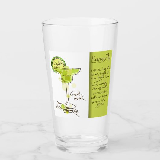 Margarita Recipe Glas (Voorkant)