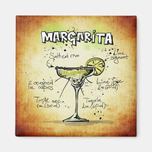 Margarita Recipe Gold Bar Magneet