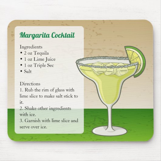 Margarita Recipe Muismat (Voorkant)