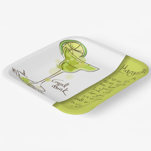 Margarita Recipe Papieren Bordje (Gebogen)