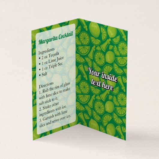 Margarita Recipe Visitekaartje (Binnen)