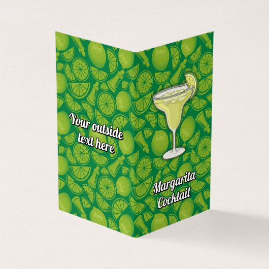 Margarita Recipe Visitekaartje (Buitenkant)