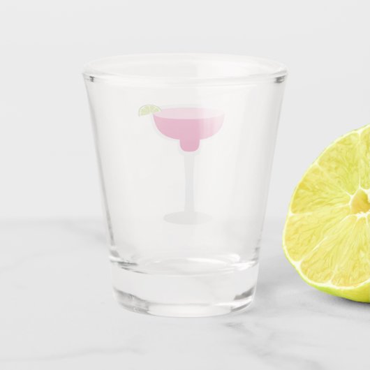 Margarita, roze shot glas (Achterkant)