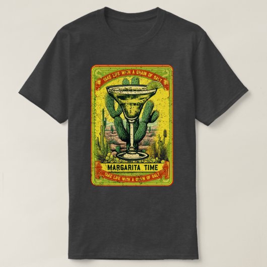Margarita ruwe textuur t-shirt (Design voorkant)