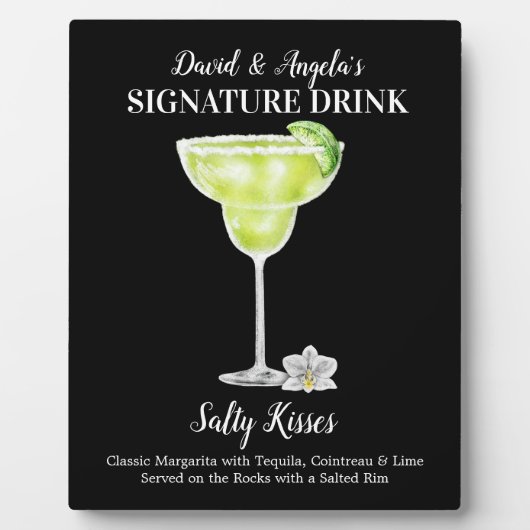 Margarita Salty Kisses PERSONALIZE DEZE Drink Fotoplaat (Voorkant)