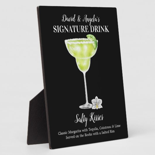 Margarita Salty Kisses PERSONALIZE DEZE Drink Fotoplaat (Zijkant)