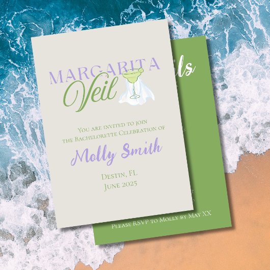 Margarita Sluier – Leuke Bruidsfeest Design Kaart