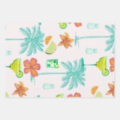 Margarita Sluier Tropical Bachelorette Inpakpapier Vel (Voorkant)