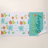 Margarita Sluier Tropical Bachelorette Strandlaken (Voorkant)