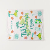 Margarita sluier vrijgezellenfeest geïllustreerd wandkleed (Voorkant (horizontaal))