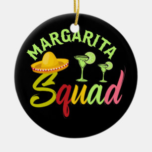 Margarita Squad Funny Cinco de Mayo Mannen Vrouwen Keramisch Ornament