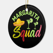 Margarita Squad Funny Cinco de Mayo Mannen Vrouwen Keramisch Ornament (Links)