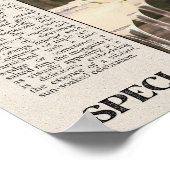 Margarita  stijl krant Art Print (Hoek)