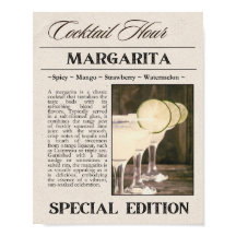 Margarita stijl krant Art Print
