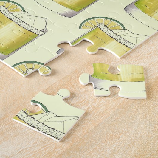 Margarita Summer Cocktail Mixed Drink Lime Green Legpuzzel (Zijkant)