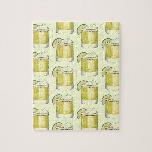 Margarita Summer Cocktail Mixed Drink Lime Green Legpuzzel (Verticaal)