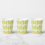 Margarita Summer Cocktail Mixed Drink Lime Green Papieren Bekers<br><div class="desc">Het ontwerp is voorzien van een originele markeerillustratie van een klassieke margarita cocktail met een zoute rand en een wig van groene limoen. Een klassieke zomerse drink! Ideaal voor een cocktailparty, zomerpicknick, vrijgezellenfeest, 21e verjaardag of Cinco de Mayo-viering. Coördinerende partij producten beschikbaar. Deze margarita illustratie is ook beschikbaar op andere...</div>