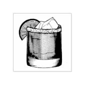 Margarita Summer Cocktail Mixed Drink Limoen Salt Rubberstempel (Afrduk)