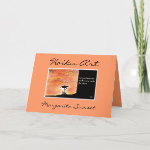 Margarita Sunset Haiku Art Greeting Card Kaart
