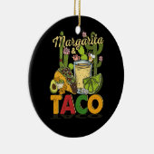 Margarita Tacos Grappige Margarita Tequila Drinker Keramisch Ornament (Rechts)