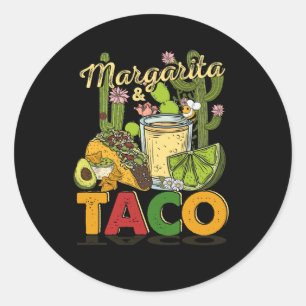 Margarita Tacos Grappige Margarita Tequila Drinker Ronde Sticker