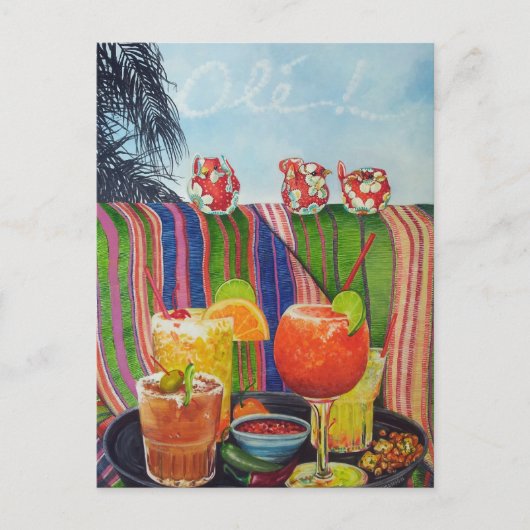 Margarita Tequila Ole! Briefkaart (Voorkant)