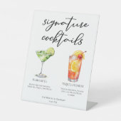 Margarita Tequila Sunrise Wedding Cocktails Menu Reclamebord Met Voetstuk (Voorkant)