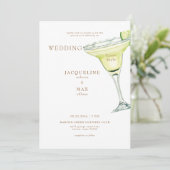 Margarita Texas Style Gold Text Wedding Kaart (Staand voorkant)