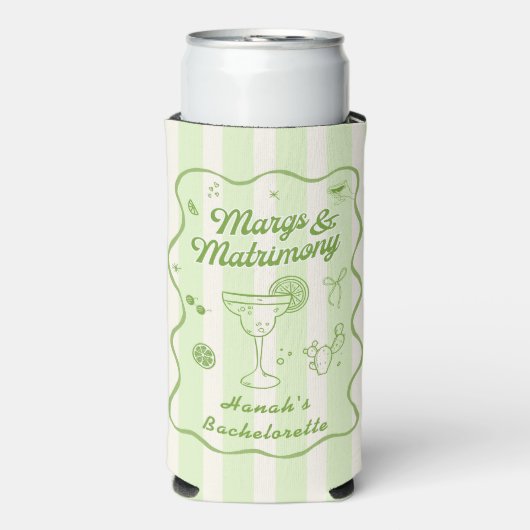 Margarita thema vrijgezellenfeest seltzer blikjeskoeler (Seltzer Voorkant)