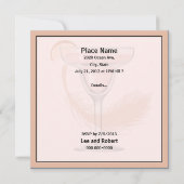 Margarita Ticked Pink Fiesta Party Uitnodiging (Achterkant)