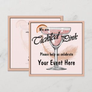 Margarita Ticked Pink Fiesta Party Uitnodiging