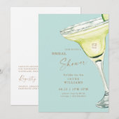 Margarita Turquoise Shower Inv Kaart (Voorkant / Achterkant)