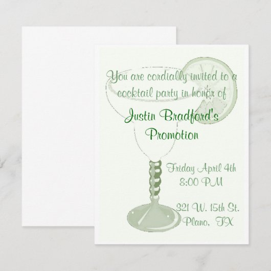 Margarita Uitnodiging (Voorkant / Achterkant)