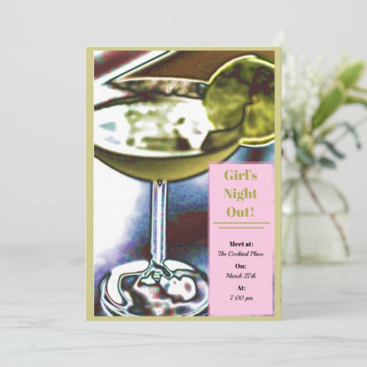 Margarita uitnodiging (Staand voorkant)